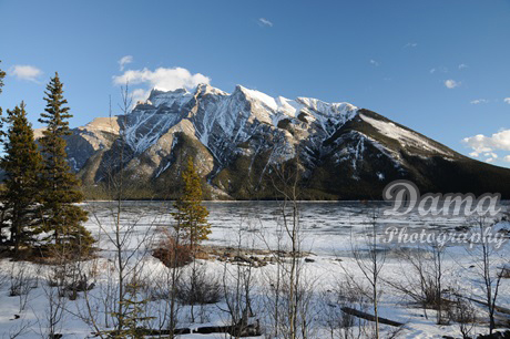 Winter landscape (Lake Minnewanka, Alberta, Canada)