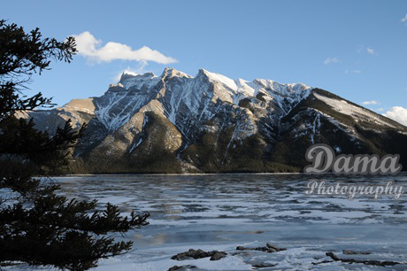 Winter landscape (Lake Minnewanka, Alberta, Canada)