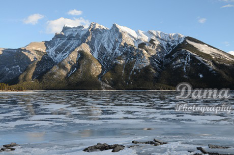 Winter landscape (Lake Minnewanka, Alberta, Canada)